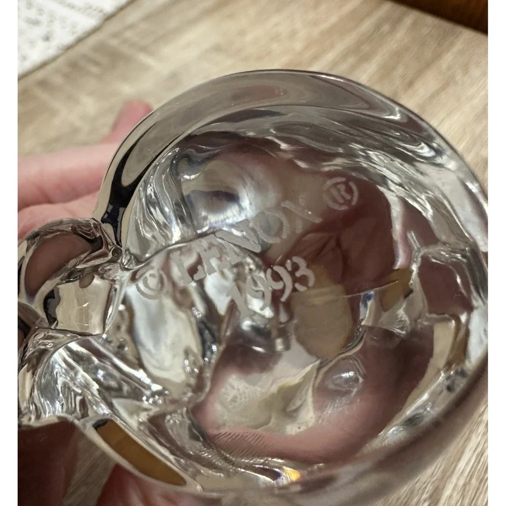 Vintage‎ Lenox Clear Crystal Sitting Cat Kitty 4.5